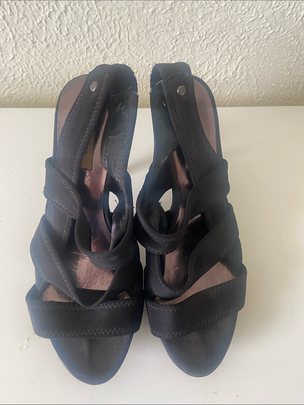 Simply Vera Vera Wang Black High Heel Strappy Sandals
